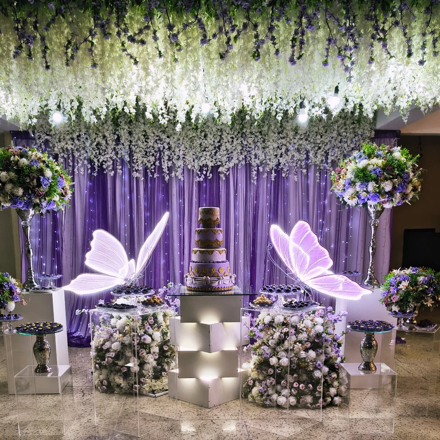 Detalhe de decoração de festa de 15 anos