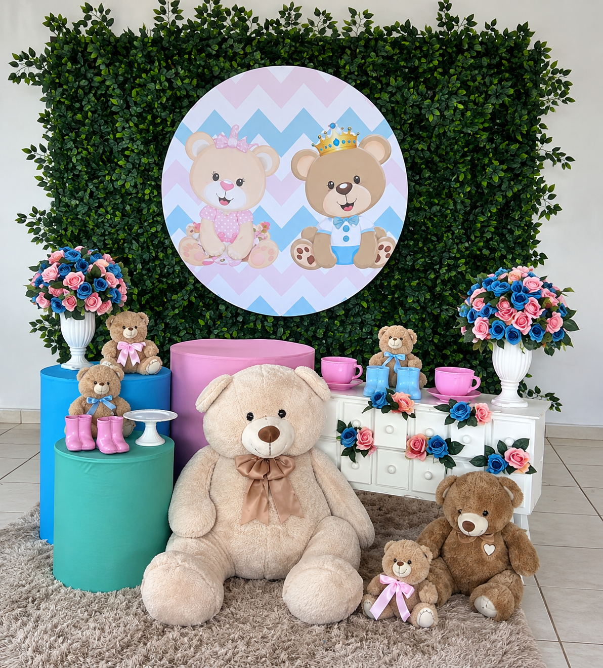 Detalhe de decoração de chá de bebê